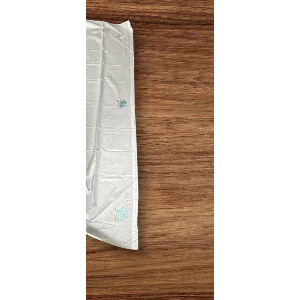 Vtg Lavorazione a Mano White Cotton Lightweight‎ Bed Sheet 106